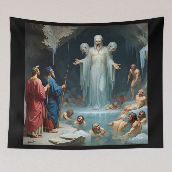 Item preview, Painting depicting Dante's Inferno the Divine Comedy medieval art designed and sold by Vintage Designs +.