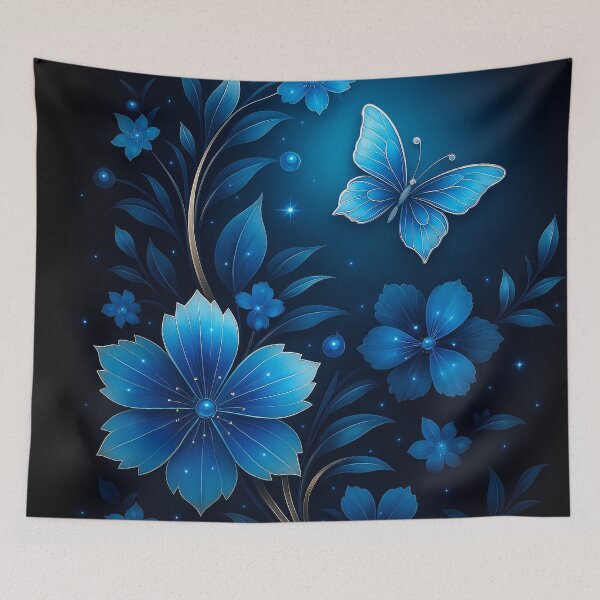 Item preview, Blue Blossom Glow designed and sold by Kaleidoscope Print.