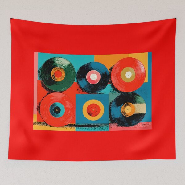 Item preview, Celebrate the Spin - A Vibrant Abstract Tribute to Vinyl Music Color and Retro Energy designed and sold by OlfactoART Studio.