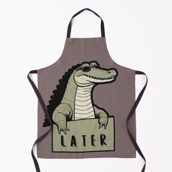 Item preview, Minimalist Crocodile 'Later' T-Shirt – Cool and Relaxed Vibes designed and sold by maggNf.