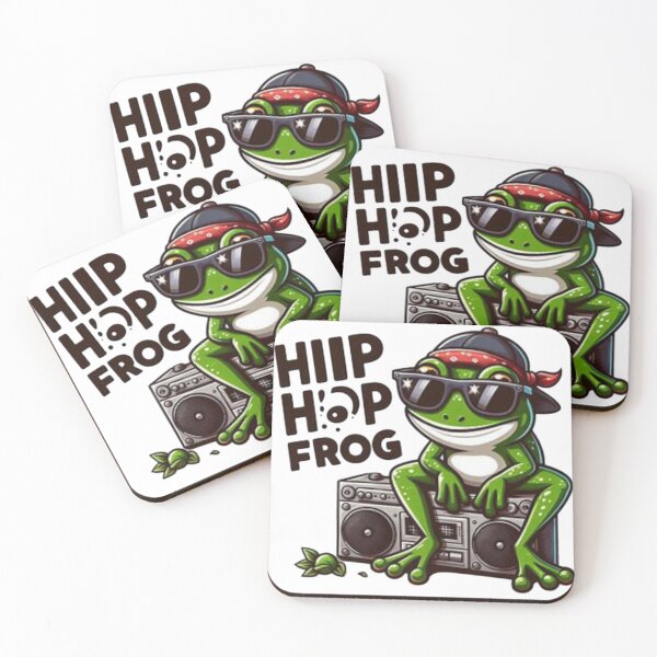 Item preview, Cartoon Frog with Sunglasses and Boombox designed and sold by Iuqiune.