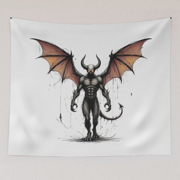 Item preview,  Demon illustration designed and sold by Vintage Designs +.
