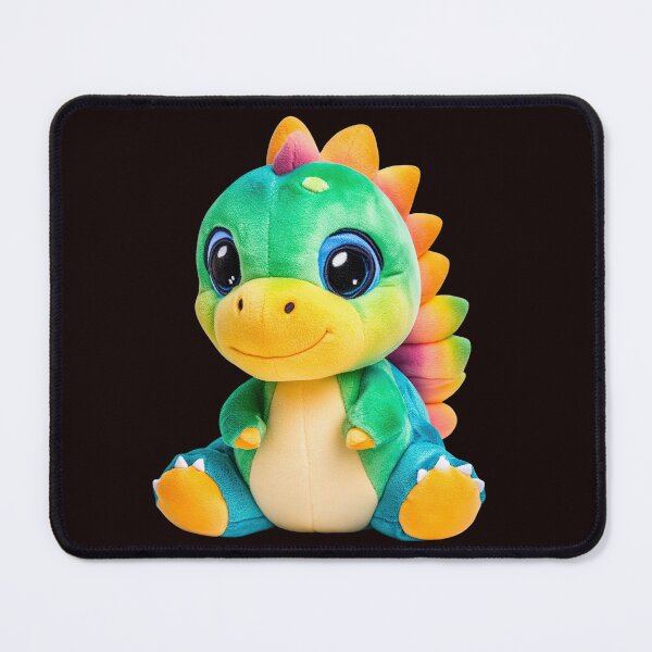 Item preview, Rainbow Green Dinosaur Plush Toy, Cute rainbow dinosaur plush toy isolated on transparent background stuffed animal for kids gift designed and sold by MamaDong.