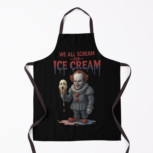 Artikelvorschau, Gruseliges Clown-Eiscreme-T-Shirt – Gruseliges Horror-Kostüm-T-Shirt für Halloween entworfen und verkauft von Trendora Studio.