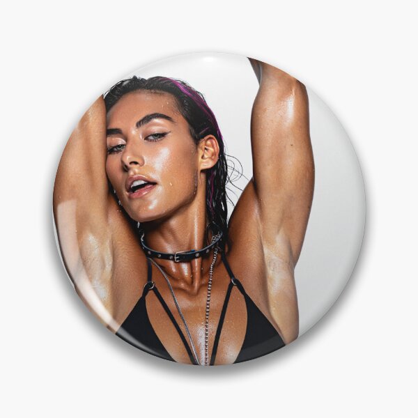 Item preview,  Beautiful sexy gym woman posing with her arms up showing her armpits sweating designed and sold by Vintage Designs +.