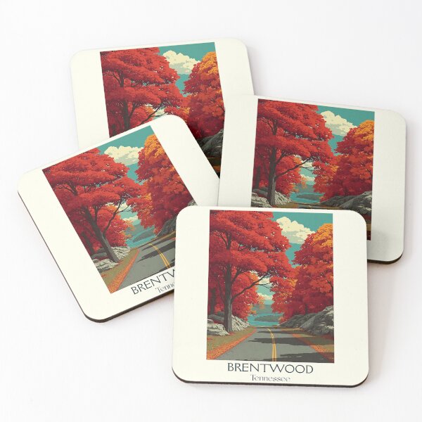 Item preview, Brentwood Tennessee Vintage Travel Poster | Autumn in Tennessee designed and sold by TuncGK.