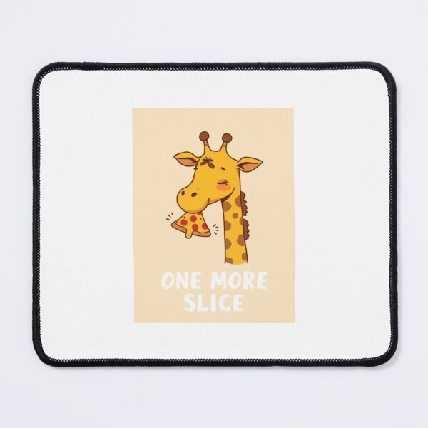 Item preview, Giraffe One More Slice pizza food hamburger cute happy birthday gift designed and sold by CheeseBlueprint.