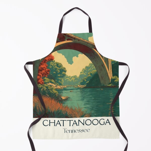 Item preview, Chattanooga Tennessee Vintage Travel Poster | Scenic City Bridge Art designed and sold by TuncGK.
