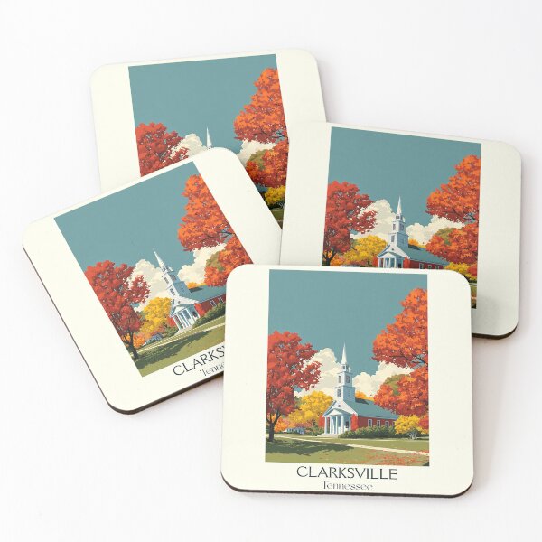 Item preview, Clarksville Tennessee Vintage Travel Art | Tennessee Charm designed and sold by TuncGK.