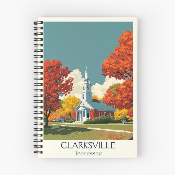 Item preview, Clarksville Tennessee Vintage Travel Art | Tennessee Charm designed and sold by TuncGK.