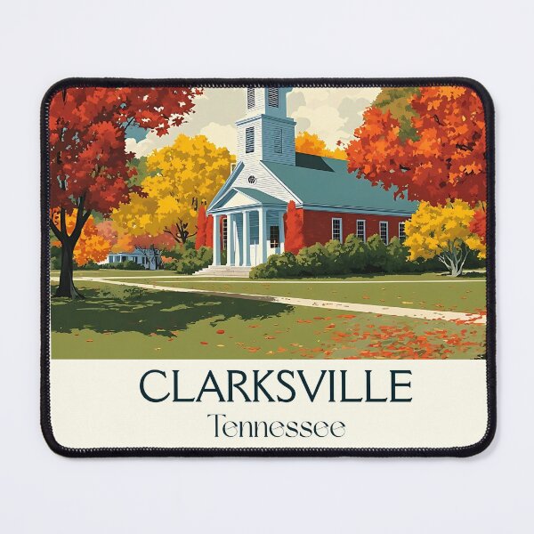 Item preview, Clarksville Tennessee Vintage Travel Art | Tennessee Charm designed and sold by TuncGK.