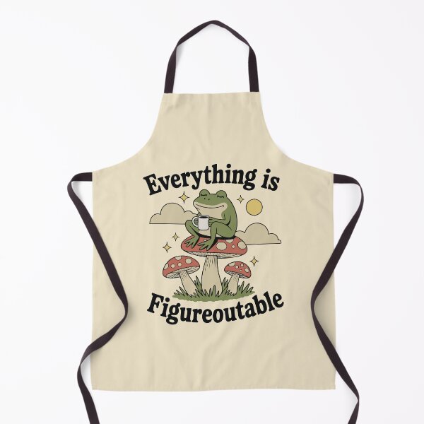 Item preview, Everything is figureoutable frog with coffee designed and sold by BrownHorse90s.