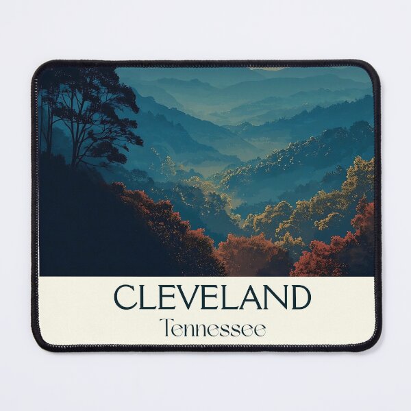 Item preview, Cleveland Tennessee Vintage Travel Art | Cherokee Forest Foothills designed and sold by TuncGK.
