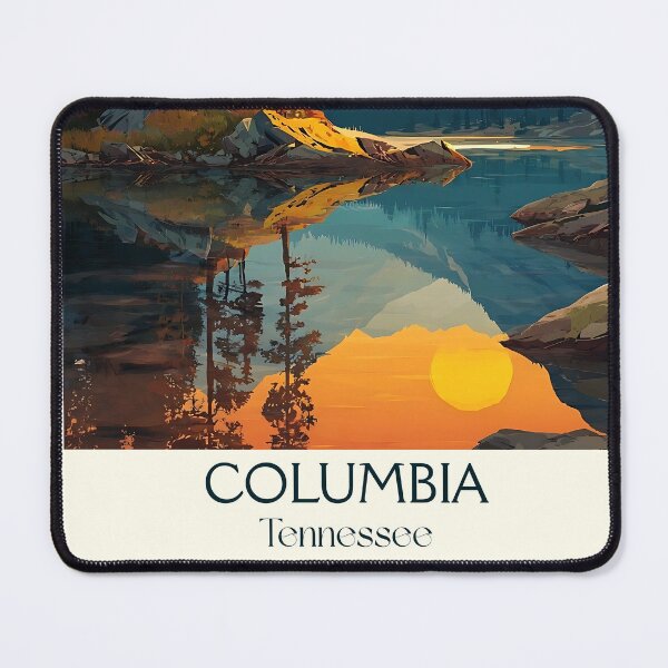 Item preview, Columbia Tennessee Retro Wall Art | Mule Town USA designed and sold by TuncGK.