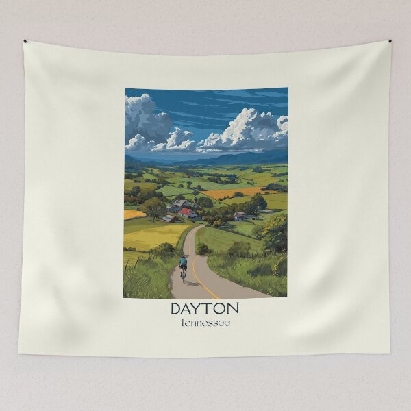 Item preview, Dayton Tennessee Retro Wall Art | Tennessee Valley Scenery designed and sold by TuncGK.