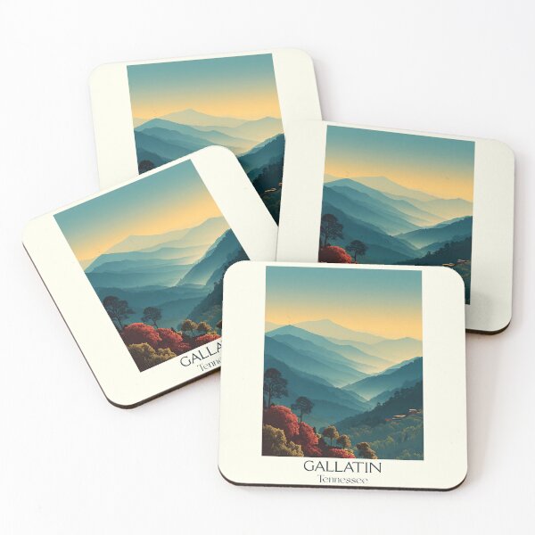 Item preview, Gallatin Tennessee Retro Wall Art | Rolling Hills of Tennessee designed and sold by TuncGK.