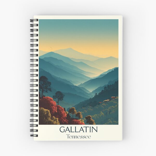 Item preview, Gallatin Tennessee Retro Wall Art | Rolling Hills of Tennessee designed and sold by TuncGK.