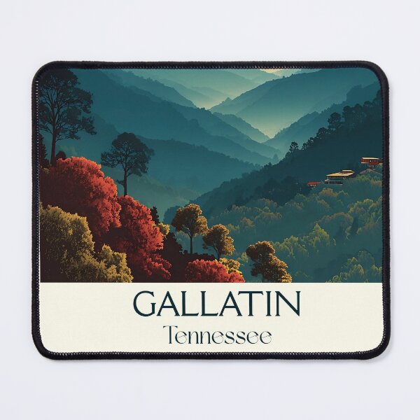 Item preview, Gallatin Tennessee Retro Wall Art | Rolling Hills of Tennessee designed and sold by TuncGK.