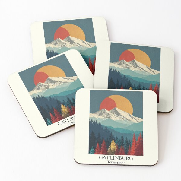 Item preview, Gatlinburg Tennessee Vintage Travel Art | Great Smoky Mountains designed and sold by TuncGK.