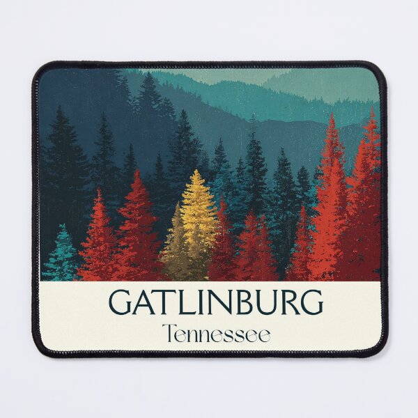 Item preview, Gatlinburg Tennessee Vintage Travel Art | Great Smoky Mountains designed and sold by TuncGK.