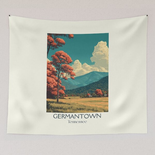 Item preview, Germantown Tennessee Retro Wall Art | Tennessee Autumn designed and sold by TuncGK.