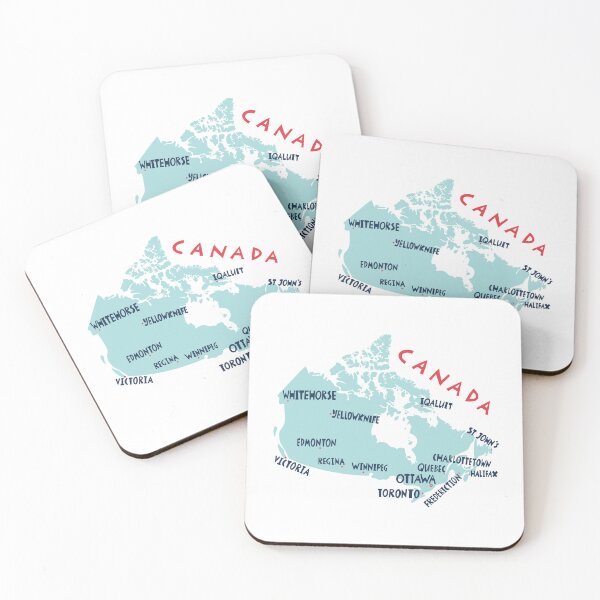 Item preview, Colorful Canada Map With Major Cities Travel Logo designed and sold by DuckAndDuckPrints.
