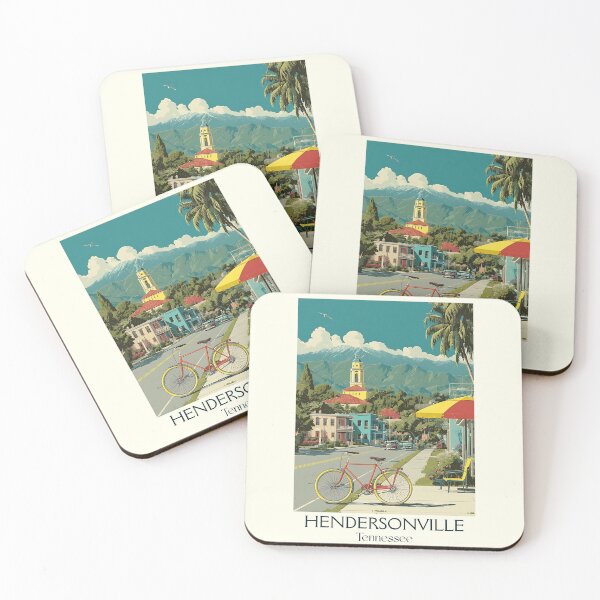 Item preview, Hendersonville Tennessee Retro Wall Art | City by the Lake designed and sold by TuncGK.