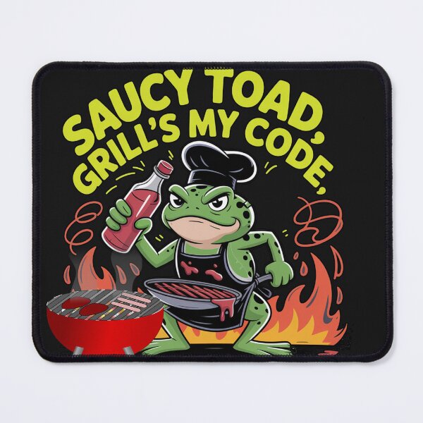 Item preview, Funny Toad Coder Saucy Toads Grills My Code BBQ designed and sold by tamdevo1.