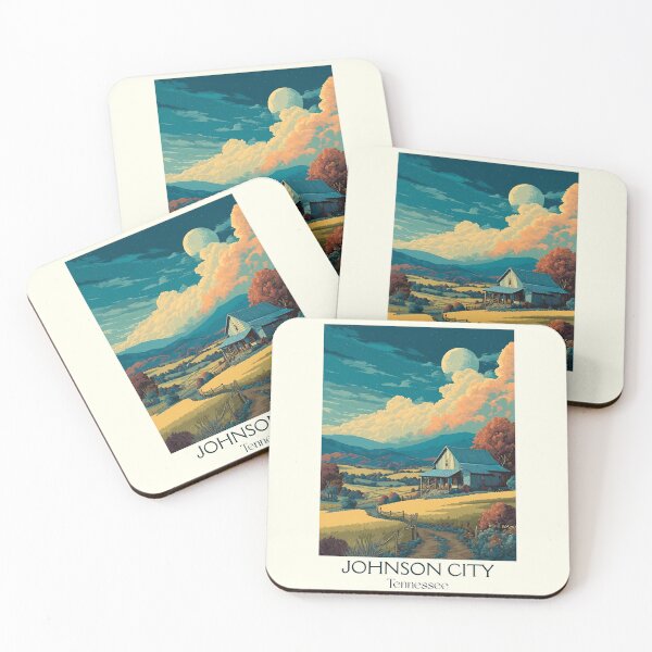 Item preview, Johnson City Tennessee Vintage Travel Art | Appalachian Scenery designed and sold by TuncGK.