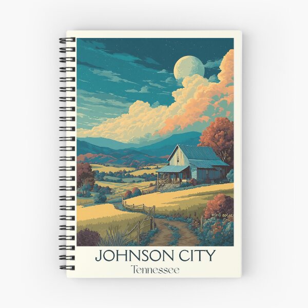 Item preview, Johnson City Tennessee Vintage Travel Art | Appalachian Scenery designed and sold by TuncGK.