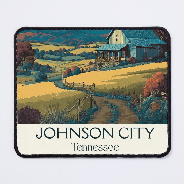 Item preview, Johnson City Tennessee Vintage Travel Art | Appalachian Scenery designed and sold by TuncGK.