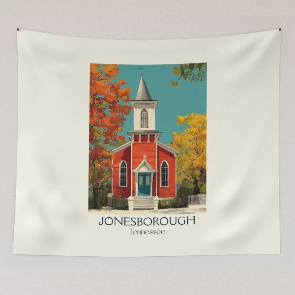 Item preview, Jonesborough Tennessee Retro Wall Art | Tennessee's Oldest Town designed and sold by TuncGK.