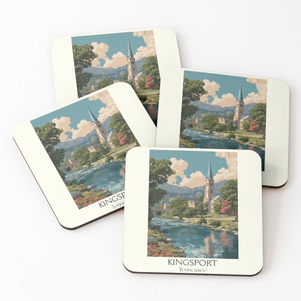 Item preview, Kingsport Tennessee Vintage Travel Art | River Scenery designed and sold by TuncGK.