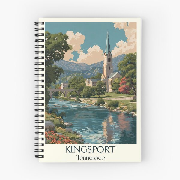 Item preview, Kingsport Tennessee Vintage Travel Art | River Scenery designed and sold by TuncGK.
