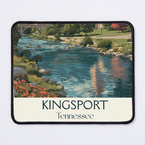 Item preview, Kingsport Tennessee Vintage Travel Art | River Scenery designed and sold by TuncGK.