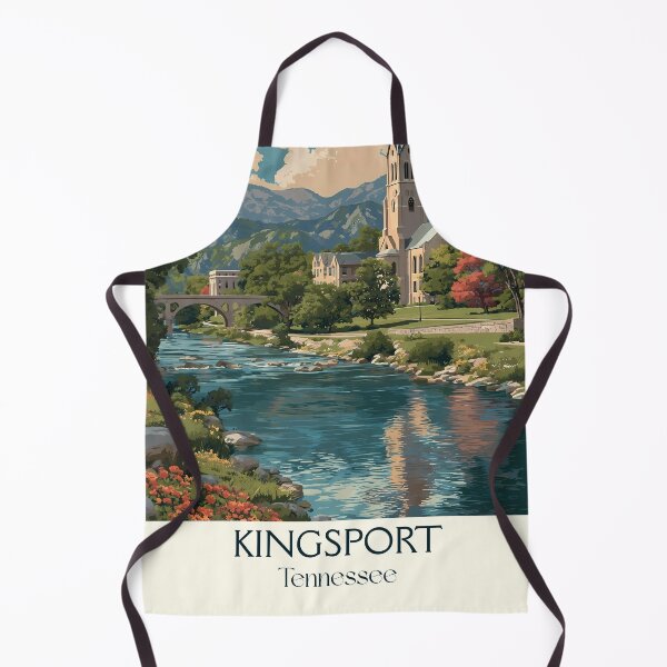 Item preview, Kingsport Tennessee Vintage Travel Art | River Scenery designed and sold by TuncGK.