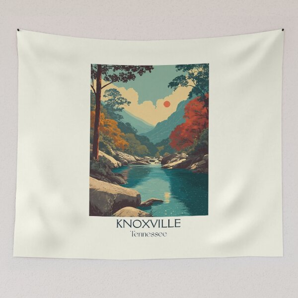 Item preview, Knoxville Tennessee Retro Wall Art | Urban Wilderness designed and sold by TuncGK.