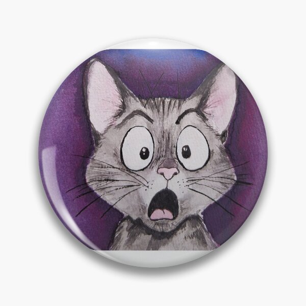 Item preview, Shocked Kitty designed and sold by Janie Farist Watercolor.
