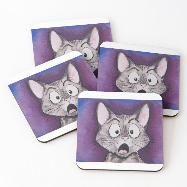 Item preview, Shocked Kitty designed and sold by Janie Farist Watercolor.