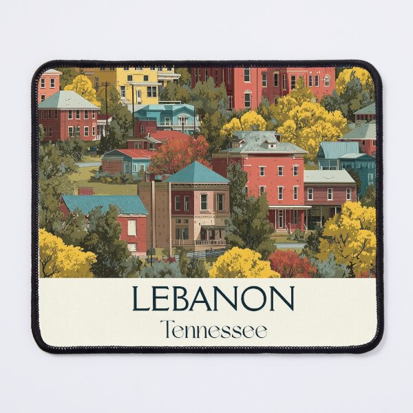 Item preview, Lebanon Tennessee Vintage Travel Art | Historic Town Square designed and sold by TuncGK.