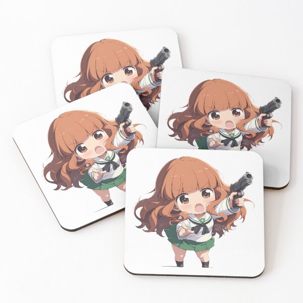 Item preview, Saori Takebe Girls und Panzer Chibi Kawaii Anime Girl Gun designed and sold by PMartistStudio.