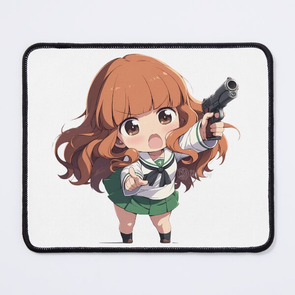 Item preview, Saori Takebe Girls und Panzer Chibi Kawaii Anime Girl Gun designed and sold by PMartistStudio.