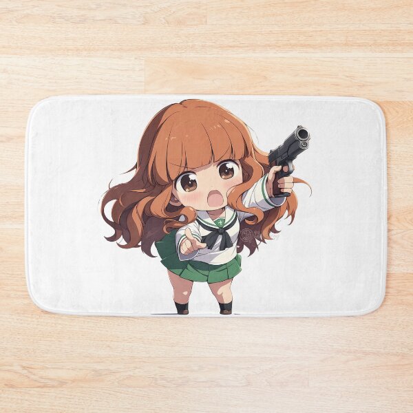Item preview, Saori Takebe Girls und Panzer Chibi Kawaii Anime Girl Gun designed and sold by PMartistStudio.