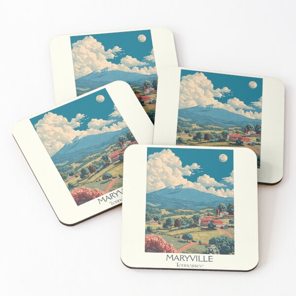Item preview, Maryville Tennessee Vintage Travel Art | Smoky Mountain Views designed and sold by TuncGK.