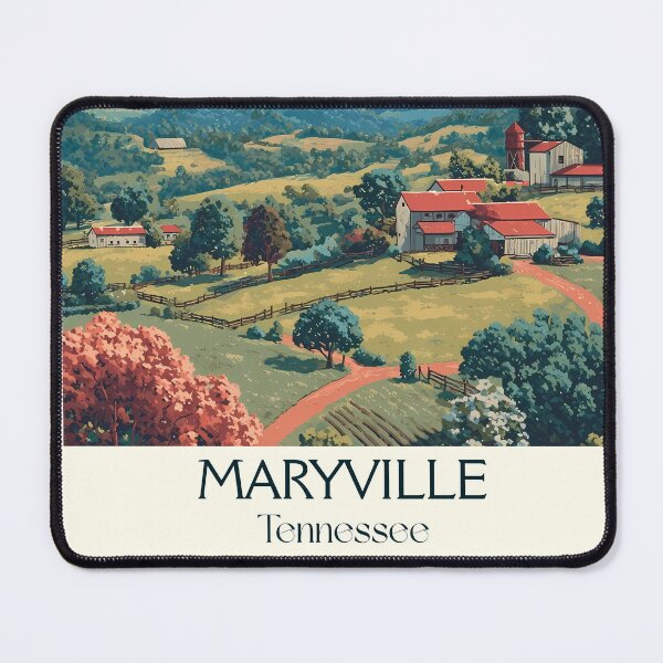 Item preview, Maryville Tennessee Vintage Travel Art | Smoky Mountain Views designed and sold by TuncGK.
