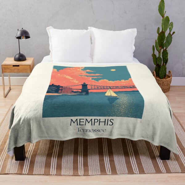 Item preview, Memphis Tennessee Retro Wall Art | Mississippi River Bridge designed and sold by TuncGK.