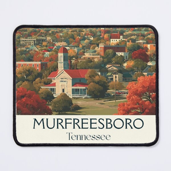 Item preview, Murfreesboro Tennessee Vintage Travel Art | Historic Courthouse designed and sold by TuncGK.