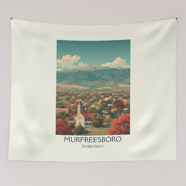 Item preview, Murfreesboro Tennessee Vintage Travel Art | Historic Courthouse designed and sold by TuncGK.