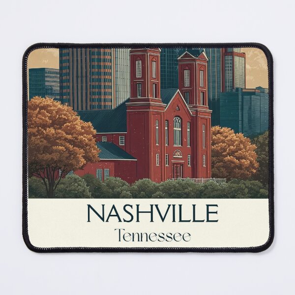 Item preview, Nashville Tennessee Retro Wall Art | Music City Skyline designed and sold by TuncGK.