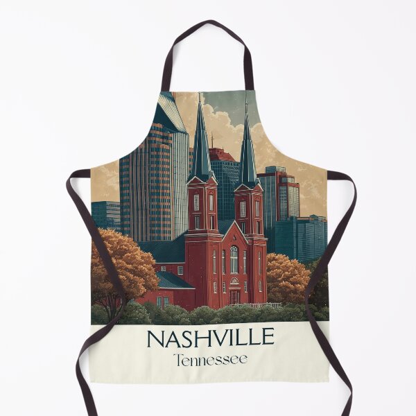 Item preview, Nashville Tennessee Retro Wall Art | Music City Skyline designed and sold by TuncGK.